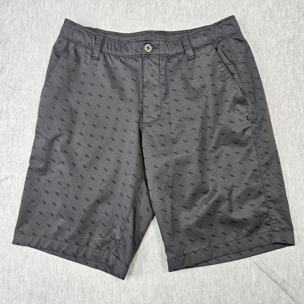 Under Armour Shorts Mens 34 Gray Match Play Deuces Print Performance Golf